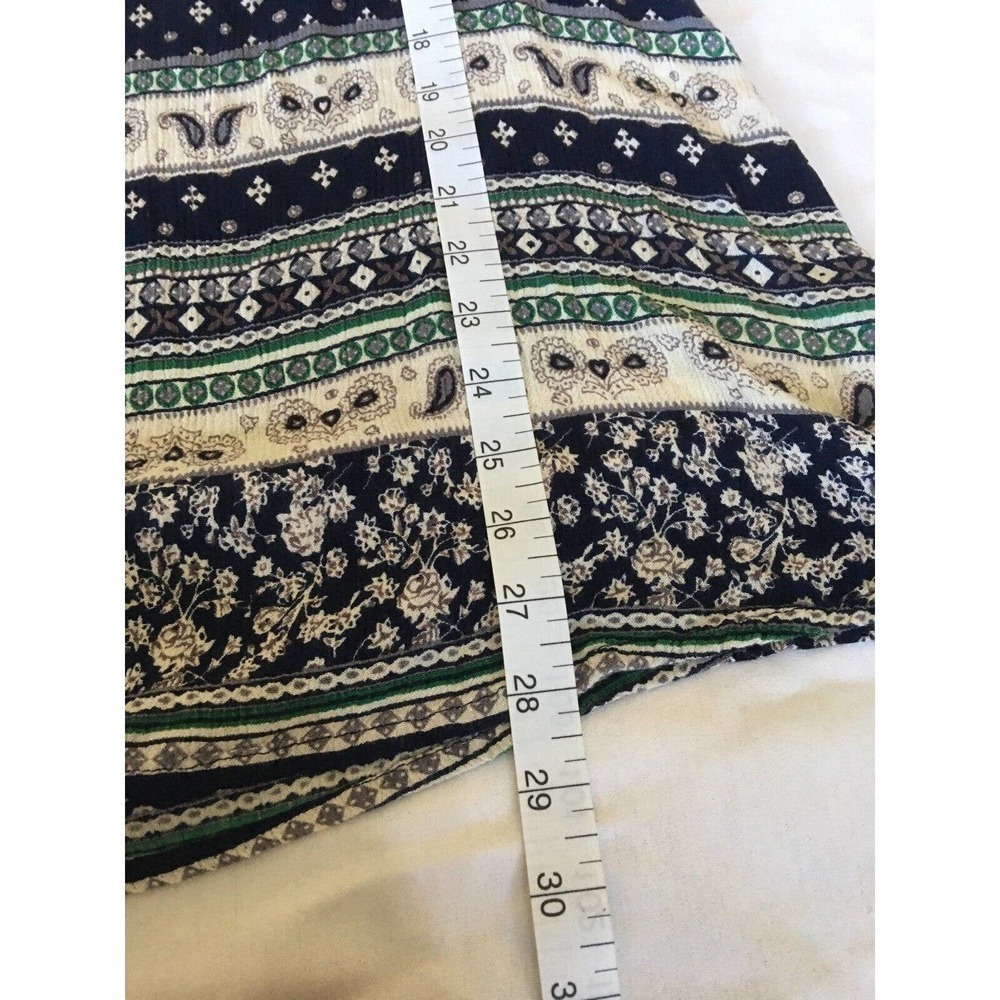 En Creme Small Top Womens Cream Multicolor Boho Peasant Cottagecore Long Sleeve - Picture 10 of 12